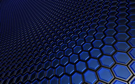 Download 3D Shapes Blue Pattern Abstract Hexagon HD Wallpaper