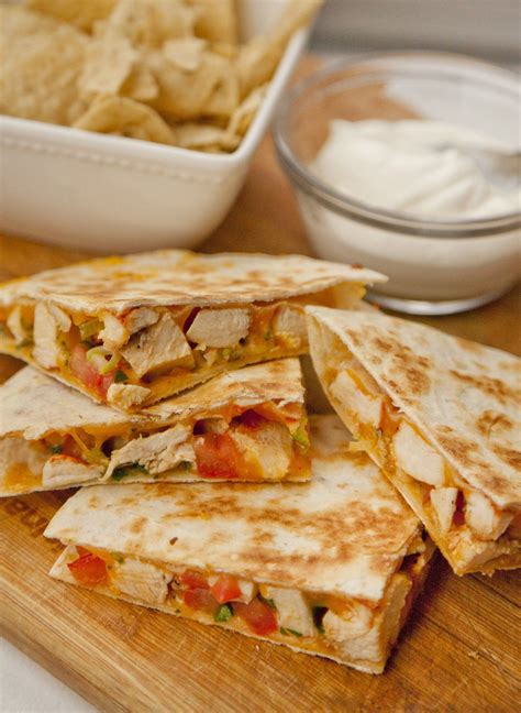 Chicken and Cheese Quesadillas