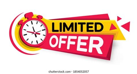 Bannière offre limitée avec chronomètre. Offre : image vectorielle de stock (libre de droits ...