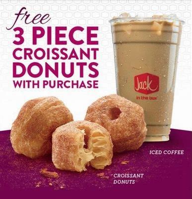 Jack In The Box: 3 FREE Croissant Donuts w/ Coffee Purchase Coupon ...