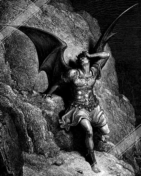 Paradise Lost Poster Lucifer's Descent Into Satan Gustav - Etsy | Canvas photo prints, Lucifer ...