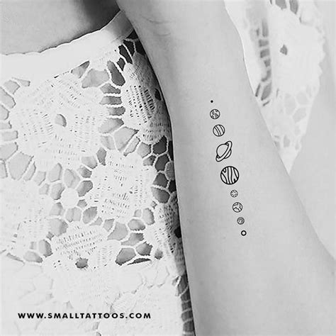 Fine Line Solar System Temporary Tattoo (Set of 3) Tattoo Now, Bee ...