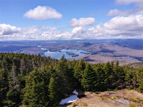 Blue Mountain Lake from the Blue Mountain fire tower 4/13/21 : r ...