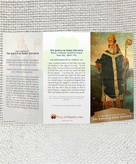 The Lorica of St. Patrick Prayer Card - The National Shrine of Blessed ...