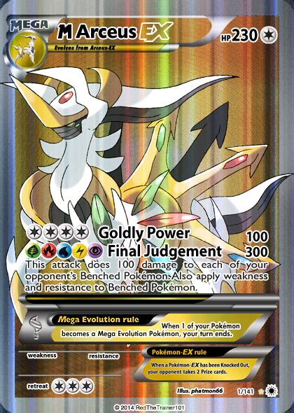 Mega Arceus EX (FA) by RedTheTrainer101 ... | Pokemon | Pinterest | Created by, Pokémon and Be ...