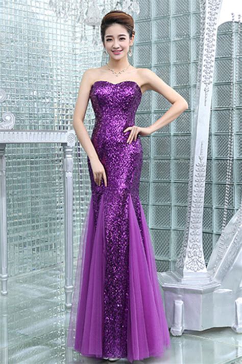 2019 New Style Red Sequins Mermaid Trumpet Prom Dresses np-0263