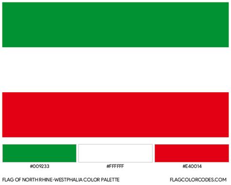 North Rhine-Westphalia flag color codes