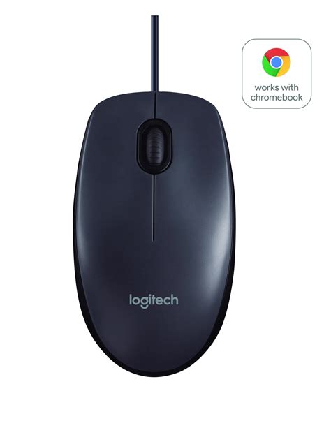 Logitech M100 Wired USB Mouse, 3-Buttons,1000 DPI Optical Tracking, Ambidextrous, Compatible ...