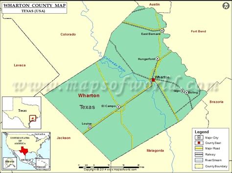 Wharton County Map | Map of Wharton County, Texas