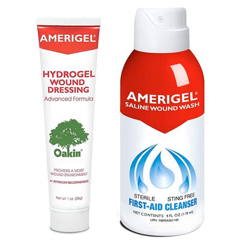 AMERIGEL Wound Care Bundle - Hydrogel Dressing & Saline Wash for Moisture-Rich Healing