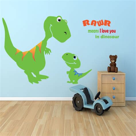 Children Dinosaur Wall Decal, Boys Room, Dino, T Rex, Vinyl Wall Art, Bedroom | Dinosaur wall ...