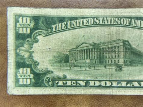 1934 A $10 Ten Dollar Bill Green Seal Circulated United State Note Currency | #4676156432