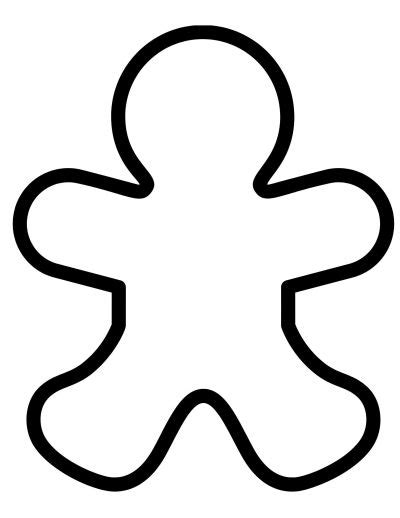 Gingerbread Man Shape Printable