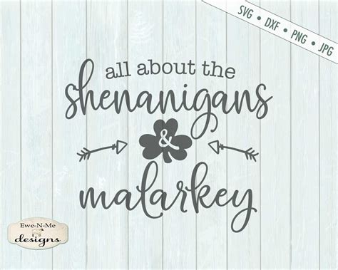 St Patricks Day SVG Shenanigans Svg Malarkey Svg - Etsy