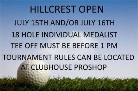 Hillcrest Golf Club – Enjoy a fun round of golf at Hillcrest