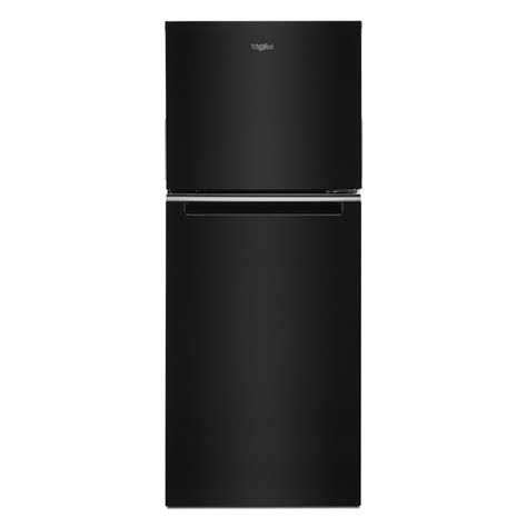 Whirlpool 24-inch W 11.6 cu. ft. Small Space Top Freezer Refrigerator in Black | The Home Depot ...