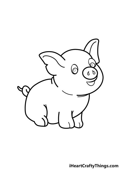 Pig Drawing For Kids