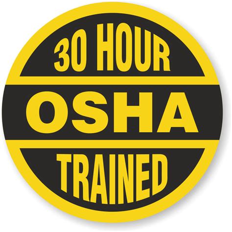 Facility Maintenance & Safety 10 Hour OSHA Trained Hard Hat Stickers \ Safety Helmet Decals ...