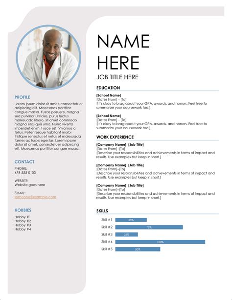 Free Resume Templates For Microsoft Word - baden württemberg schulferien