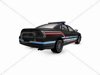 Image 547440: isolated black police car back view 01 from Crestock ...