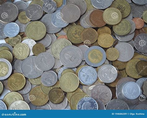 Coins from Around the World. International Currency. Stock Image - Image of egyptian, collector ...