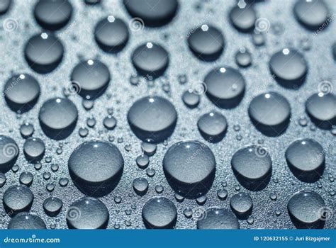 Water Drops on Glass Surface. Close-up Stock Image - Image of closeup ...