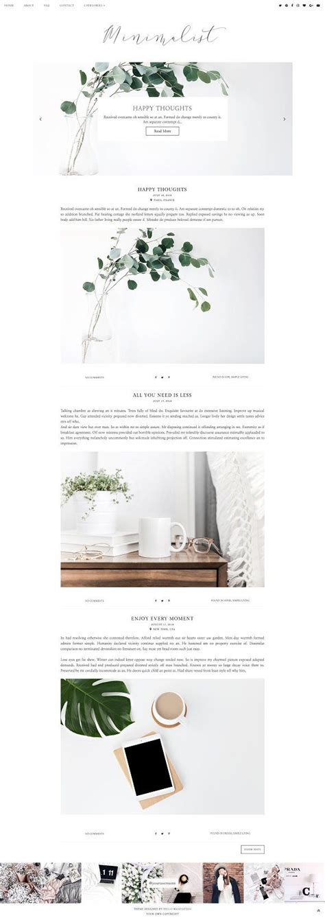 Minimalist | Blogger template | Blogger templates, Website template design, Pinterest widget