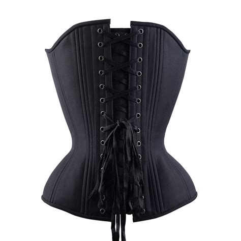 Black Cashmere Overbust Corset, Hourglass Silhouette, Regular – Timeless-Trends