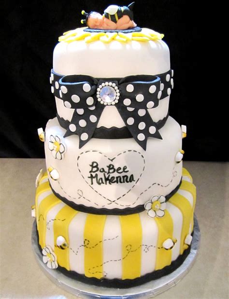 Baby Bumble Bee Shower Cake - CakeCentral.com