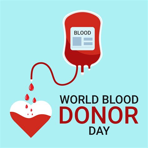 World Blood Donor Day concept poster with blood drop and blood donation ...