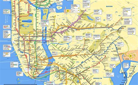 NYC Subway Map (Horizontal) - New York Transit Museum