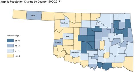 Oklahoma Population Density Map