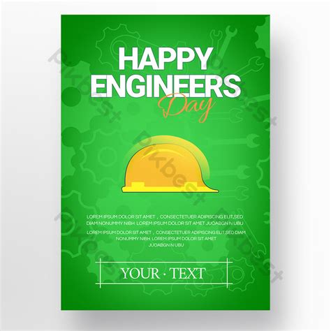 Green Indian Style Engineers Day Promotion Poster Template | PSD Free ...