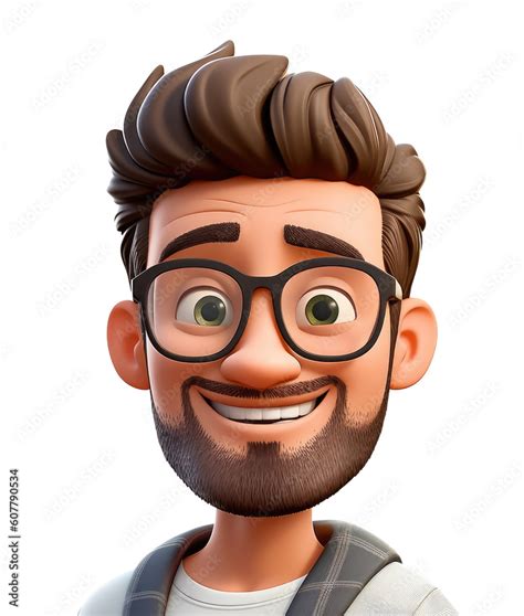 Emoji, happy man on transparent background. PNG, memoji, ai Stock ...