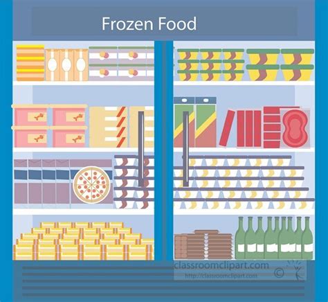 Grocery Clipart-frozen food in the freezer at grocery store clip art