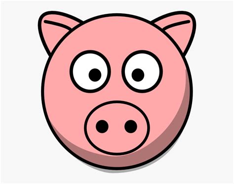 Cartoon Pig Face 47166 - Pig Face Clipart, HD Png Download - kindpng