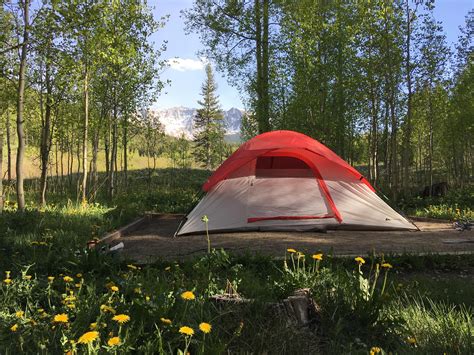 Camping in the Uncompahgre National Forest Matterhorn campground at 10000 ft. Prettiest campsite ...