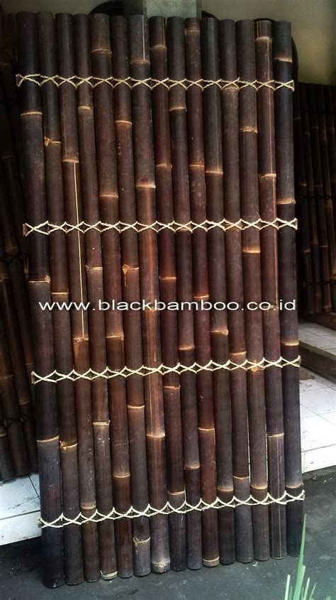 Black Bamboo Fence