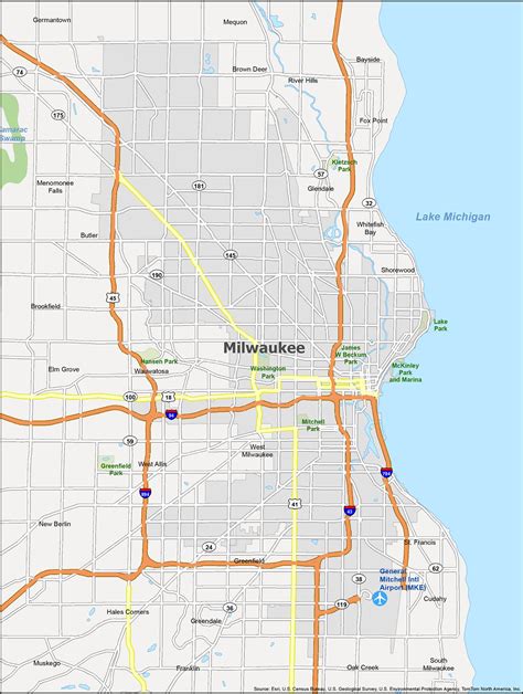 Milwaukee Map Collection, Wisconsin - GIS Geography