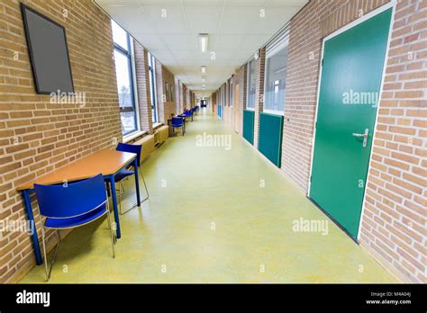 Inside school corridor interior hi-res stock photography and images - Alamy