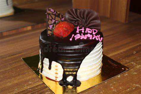 Birthday Cake with Indonesian Text Language HBD Istriku, Which Means ...