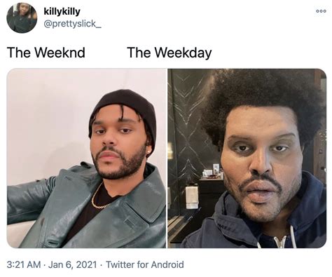 The Weeknd The Weekday | The Weeknd's Plastic Surgery Face | Know Your Meme