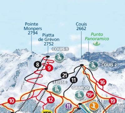 Pila Skiing & Snowboarding Piste Map