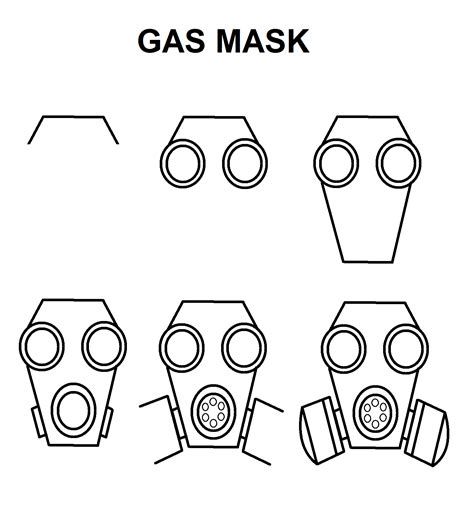 Gas mask drawing step by step - changevint