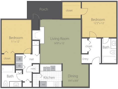 Floor Plans of Terrace Oaks in Greensboro, NC