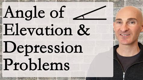 Angle of Elevation and Depression Problems - YouTube