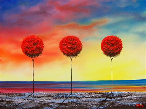 Bing Art by Rachel Bingaman: ORIGINAL Oil Painting, Abstract Tree Wall ...