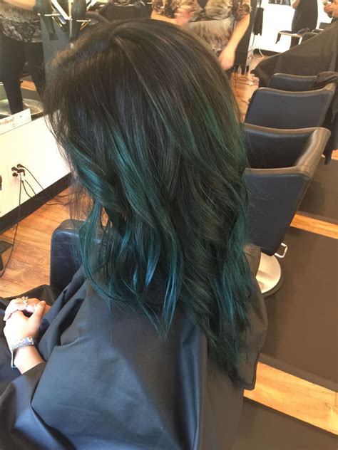 Teal And Black Hair