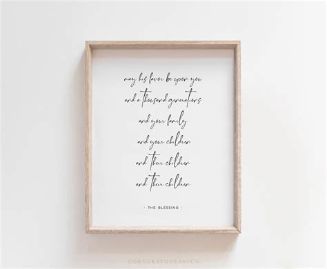 May His Favor Be Upon You the Blessing Elevation Worship - Etsy