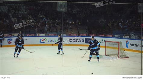 Hockey Players In The Warm-up Stock video footage | 9034104